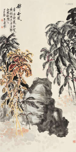 吴涵(1876-1927)锦西风 1917年作 设色纸本 立轴