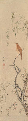 殷树柏(1769-1847)鸣春 设色纸本 立轴