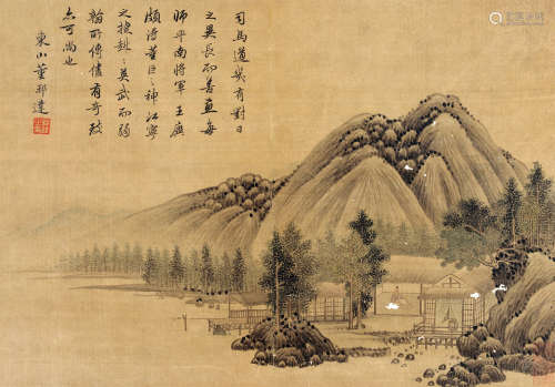 董邦达(1696-1769)山水 设色绢本 镜片