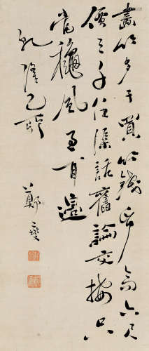 郑板桥(1693-1765）(款)草书·自作诗 水墨纸本 立轴