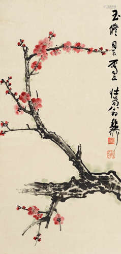 谢稚柳(1910-1997)春消息 设色纸本 立轴