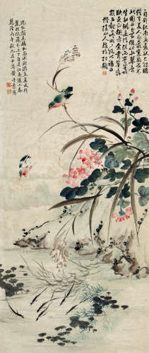 黄丹书(1757-1806)池塘春色 设色纸本 镜片