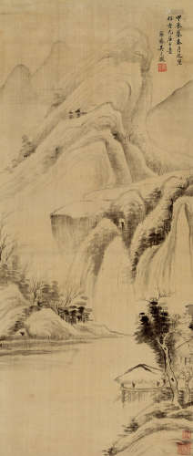 吴大澄(1835-1902)山水 水墨纸本 立轴