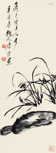 唐云(1910-1993)兰石图 1981年作 水墨纸本 立轴