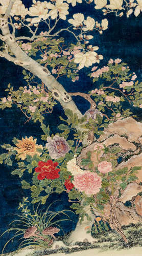 汪承霈(？-1805)玉堂富贵 设色纸本 立轴