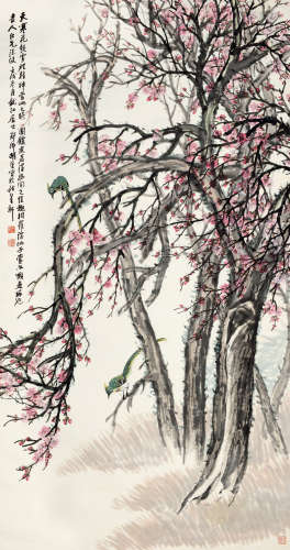 胡郯卿(1865-？)眉寿 1922年作 设色纸本 立轴