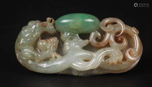 JADEITE GRAGON PENDANT