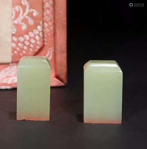 HETIAN YELLOW JADE  SEAL FOR 2