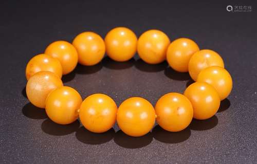 YELLOW OIL AMBER BEADS