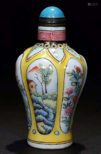 OLD CLOISONNE SNUFF BOTTLE