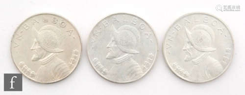 Panama - Twenty silver 1974 one pesos Balboa coins .900 (20)