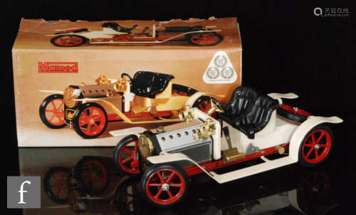 A Mamod SA1 Steam Roadster live steam model, boxed.