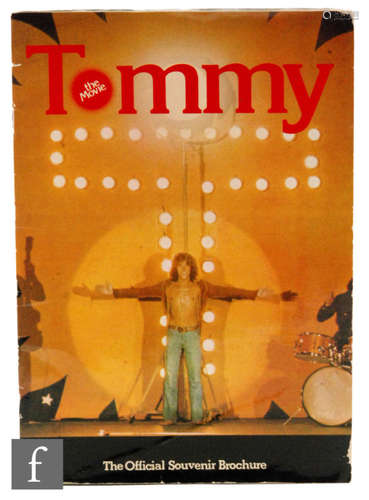 A signed 'Tommy' the movie official souvenir brochure, signed by Paul Nicholas, Robert Powell, Pete Townshend, Tina Turner, Eric Clapton, Arthur Brown.