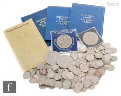 George V to George VI - Various halfcrowns, florins, sixpences and nickel and brass coinage. (qty)