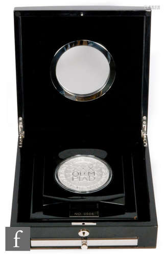 Elizabeth II - A 2012 Olympic silver kilo proof coin in black presentation case.