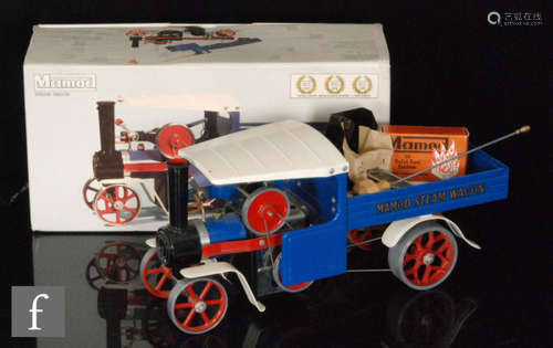 A Mamod SW1 Steam Wagon live steam model, boxed.