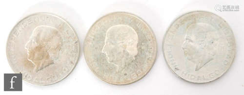 South America -Twenty 1956 five pesos and twenty other silver five pesos various dates, coins of Markkaa including a 1971 Liberty dollar (40)