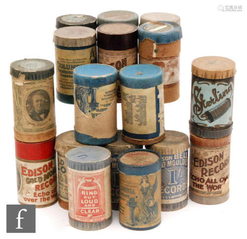 An extensive collection of Edison phonograph cylinders and cases (qty)