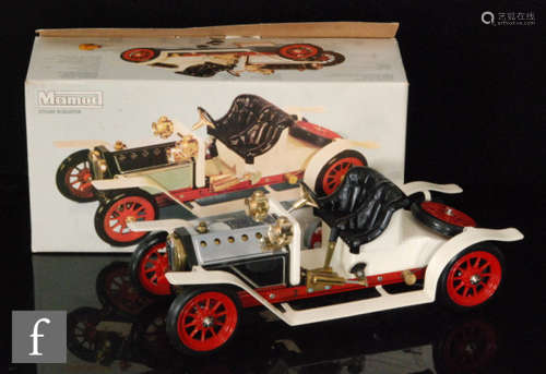 A Mamod SA1 Steam Roadster live steam model, boxed.