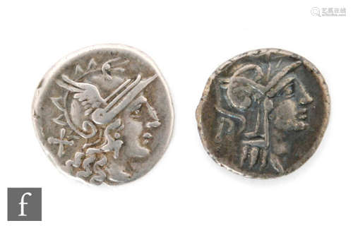 Roman Republic - Junius L.F.Silanus 91BC denarius and another the reverse C.Mina Roma (2)