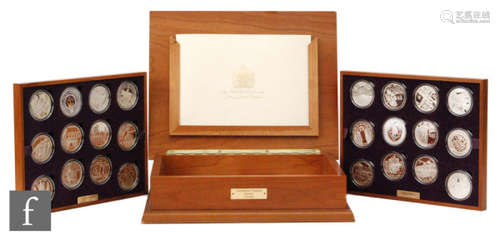 Elizabeth II - Twenty four silver proof coins for the Golden Jubilee collection in teak case with certificate and booklet (24)