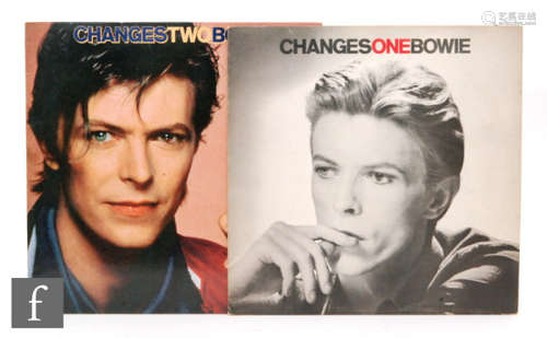 David Bowie, two vinyl records 'ChangesOneBowie' RCA RS1055 and 'ChangesTwoBowie' RCA BOWLP3. (2)