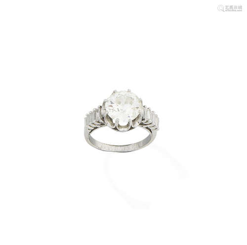 A diamond single-stone ring