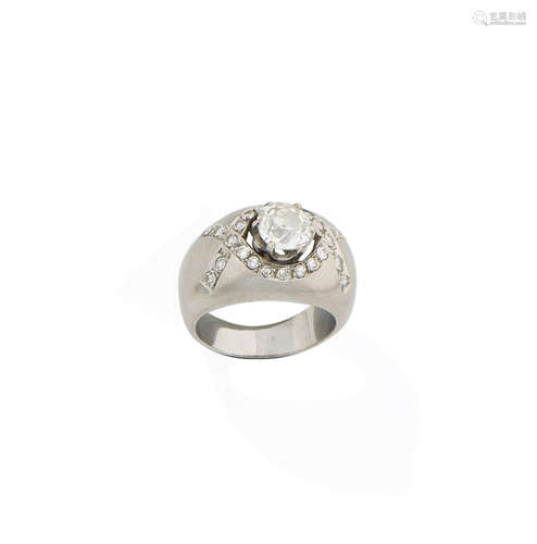 A diamond single-stone ring