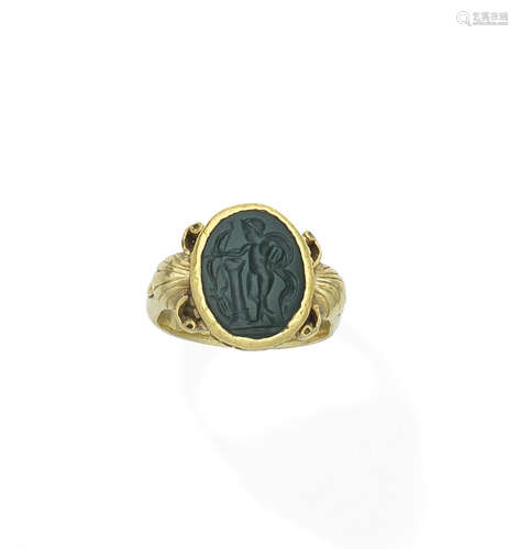 A 19th century hardstone intaglio ring