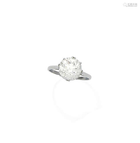 A diamond single-stone ring