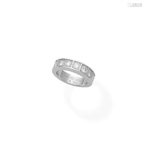 A diamond half-hoop eternity ring, by Cartier