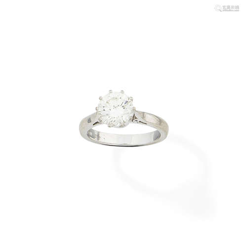 A diamond single-stone ring