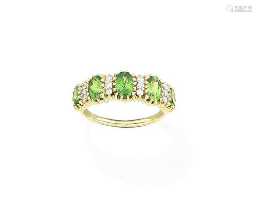 A demantoid garnet ring