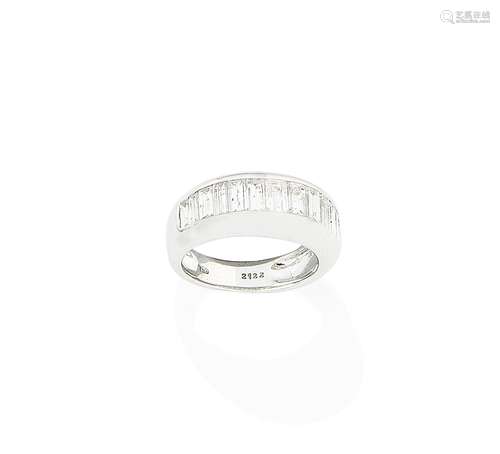 A diamond half eternity ring