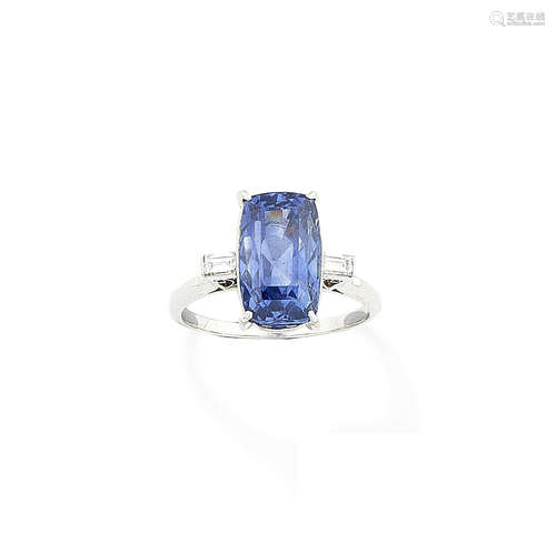 A sapphire and diamond ring