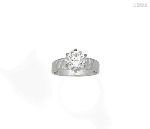 A diamond single-stone ring