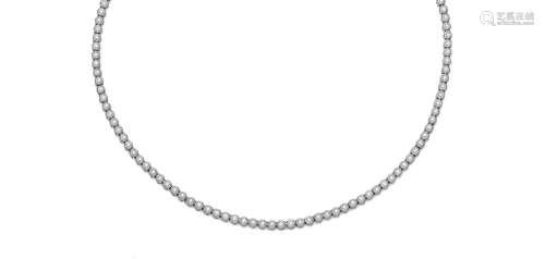 A diamond line necklace