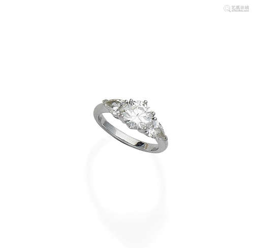 A diamond single-stone ring