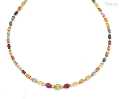 A gem-set necklace