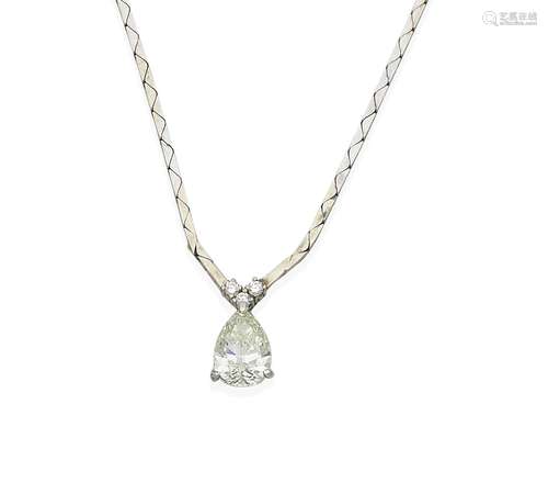 A diamond pendant necklace