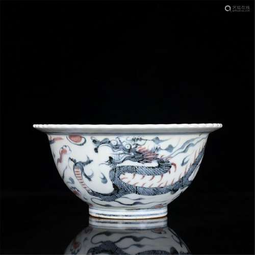 Ming Jian Wennian system Blue and white glaze in the