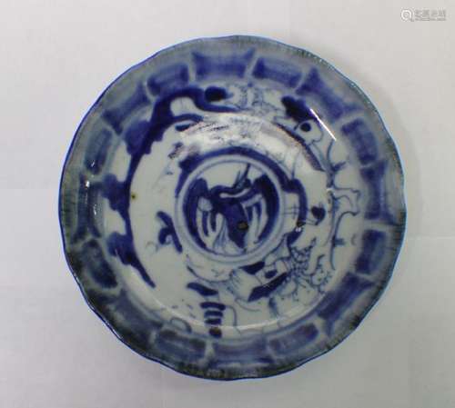 A W &B Plate in Landscape Pattern from Ming Dynasty, D: