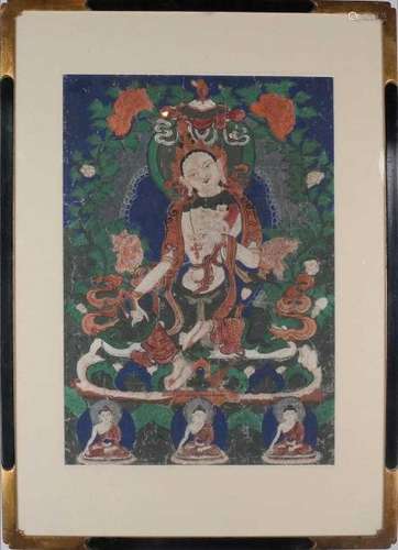 Framed Tibetan Thangka