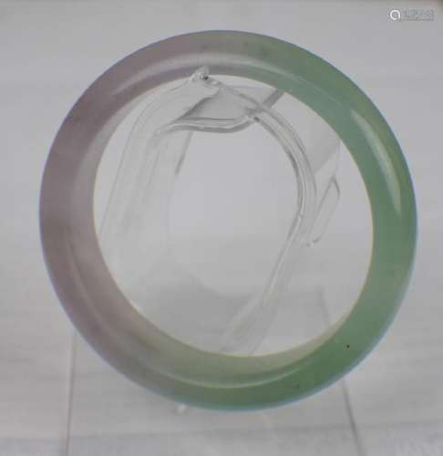A Natural Double-color Jade Bracelet, ID: 2 1/2