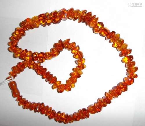 A Natural Amber Necklace,L: 12