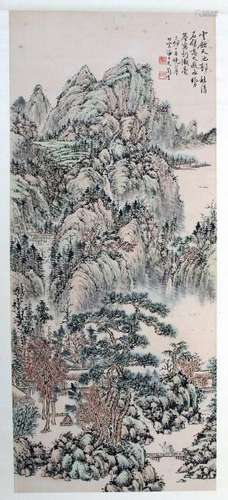 Chinese Painting by Huang, Qifeng from Qing Dynasty, 80