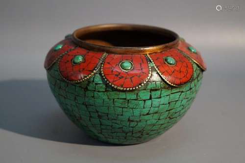 Turquoise Alms Bowl