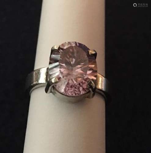 Amethyst Silver Ring, 6.75#