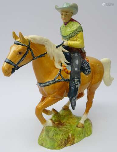 Beswick Canadian mounted cowboy upon Palomino, model no.