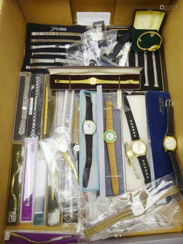 Assortment of quartz wristwatches including Timex, Seiko,